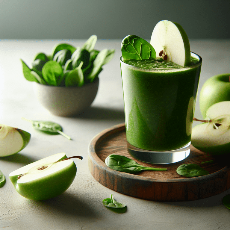 Refreshing Apple and Spinach Green Smoothie