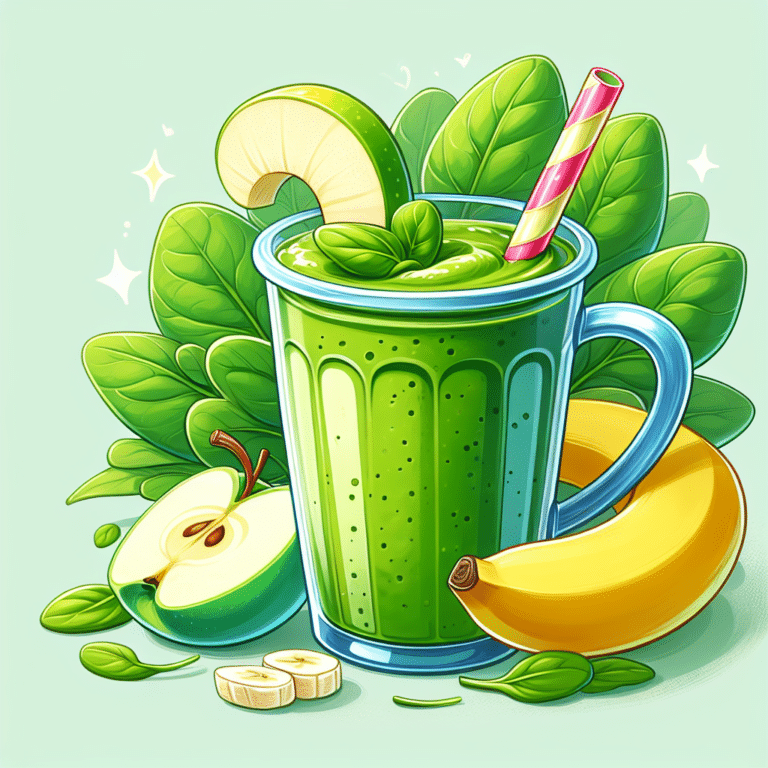 Delicious Spinach Green Smoothie for Kids