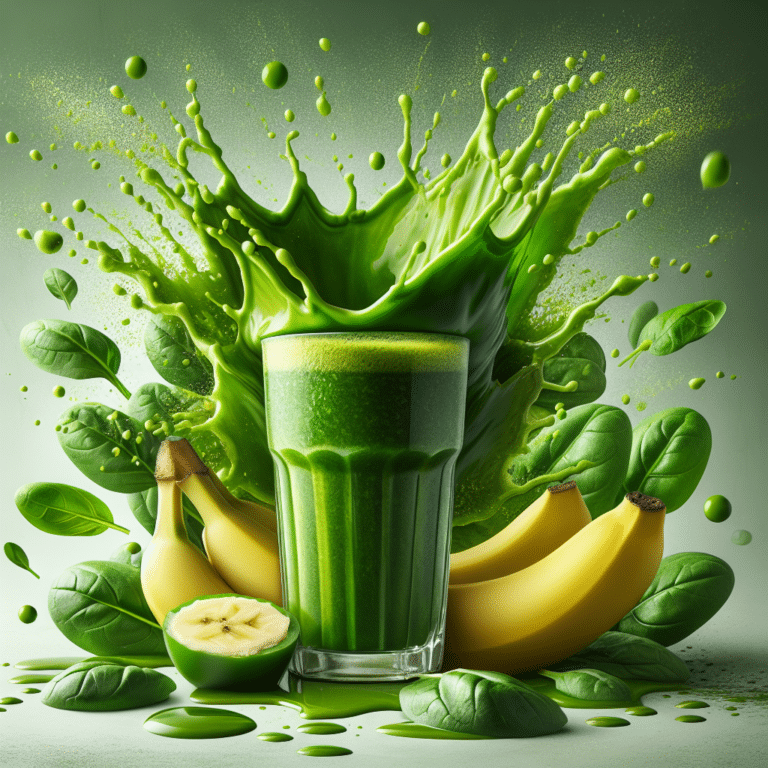 Spinach and Banana Green Smoothie Explosion