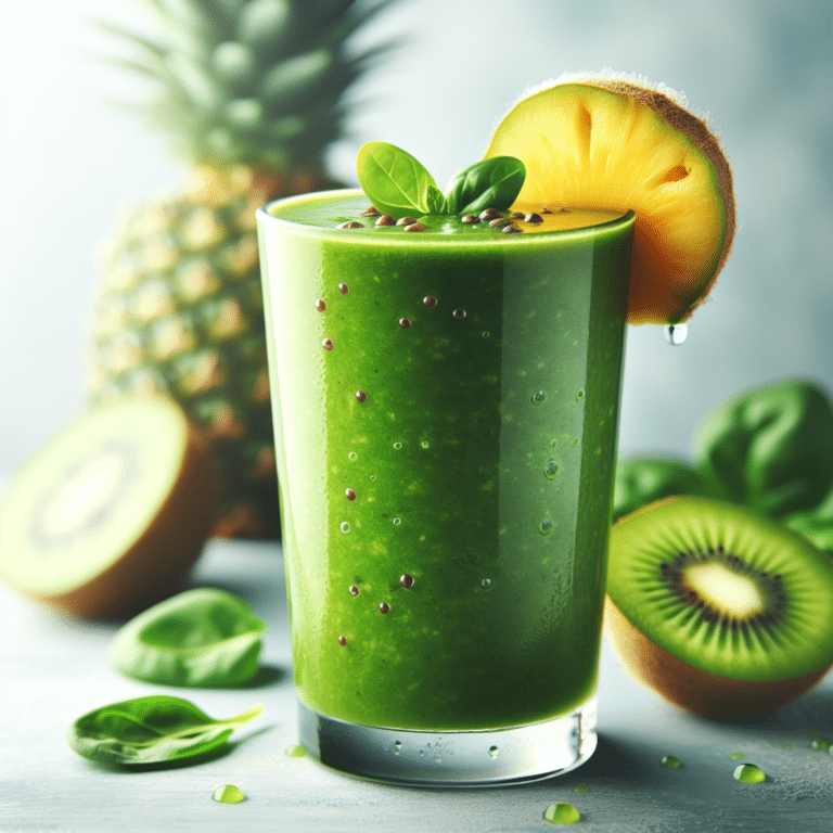Tropical Flavored Spinach Green Smoothie