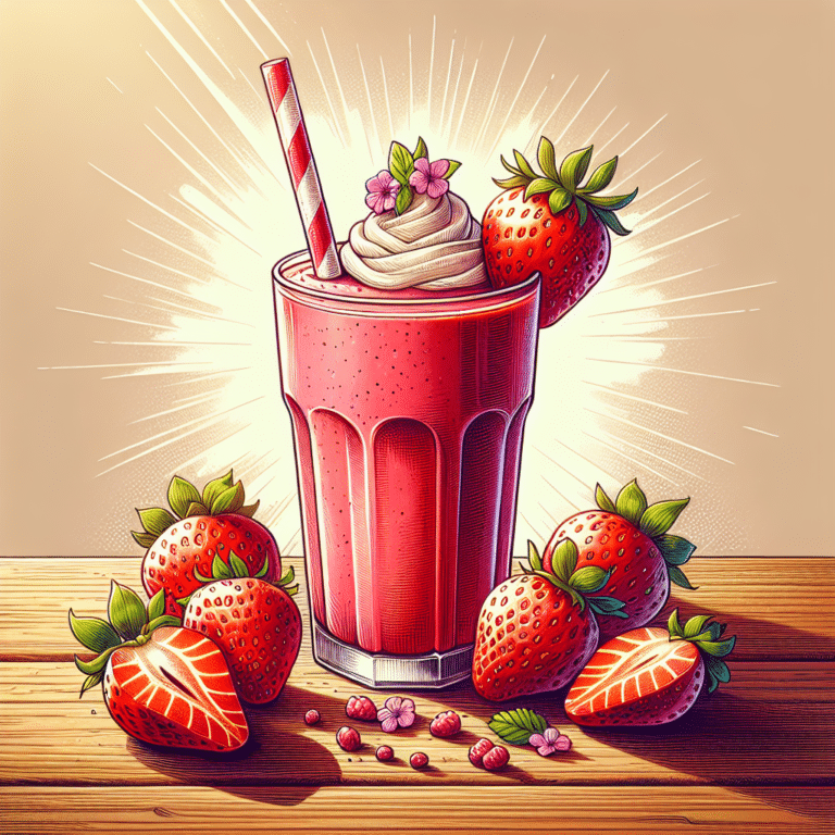 Homemade Appetizing Strawberry Smoothie Recipe