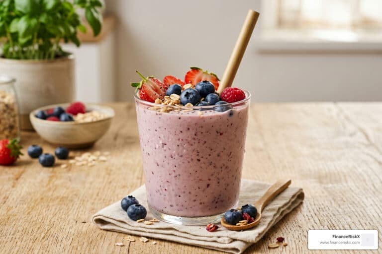 oat milk in smoothie