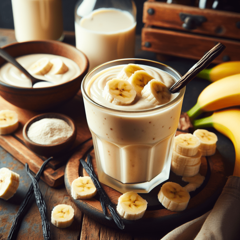 Creamy Vanilla Banana Protein Smoothie Recipe