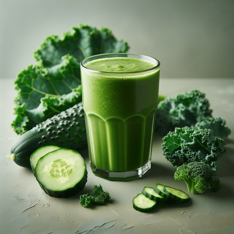 Refreshing Cucumber Kale Green Smoothie Recipe