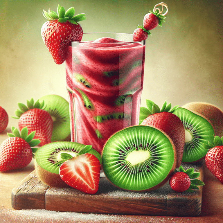 Quick Kiwi and Strawberry Smoothie Recipe