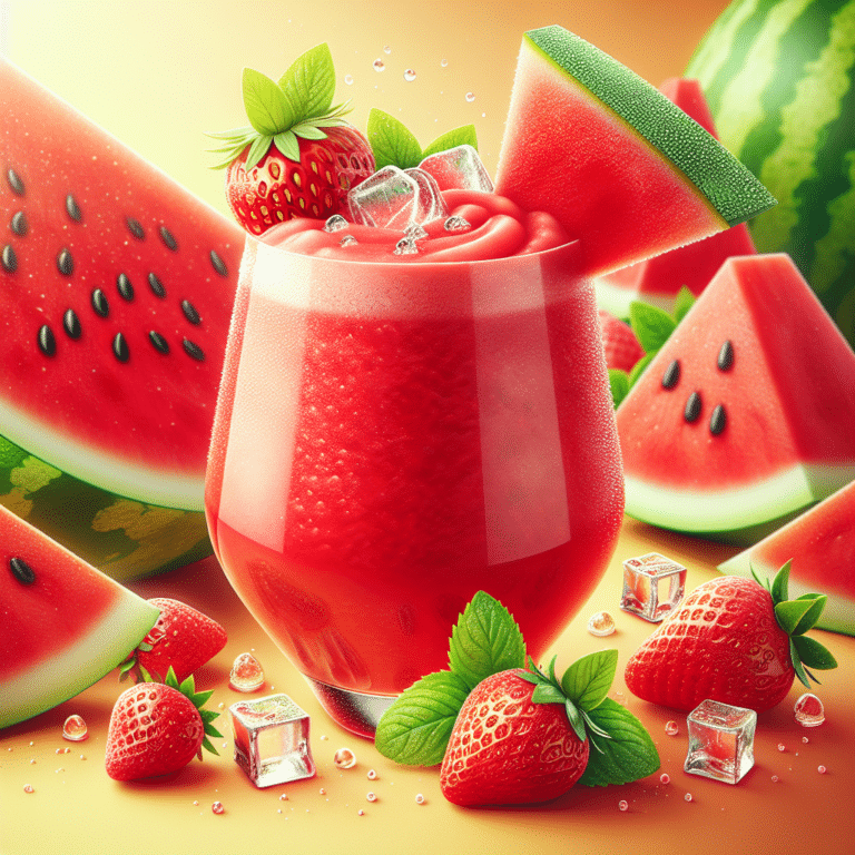 Summery Watermelon and Strawberry Smoothie Recipe