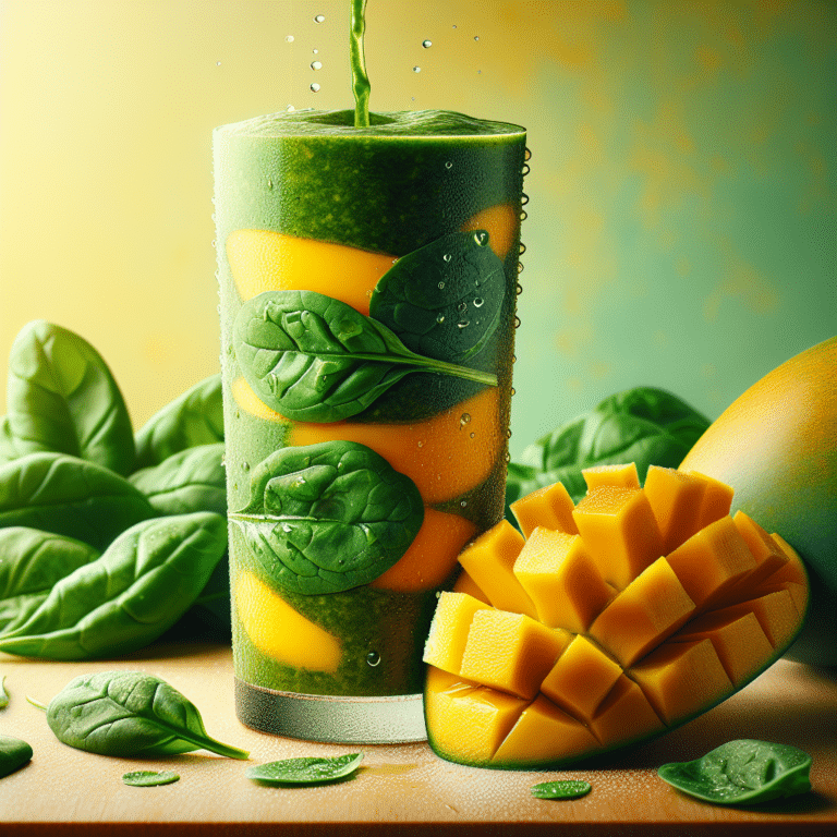 Smoothie with Spinach and Mango