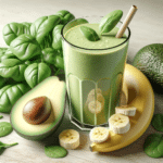 Avocado and Spinach boosted Banana Protein Smoothie Recipe