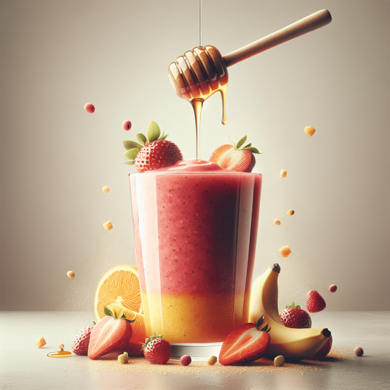 Healthy Fruit Smoothie with Honey