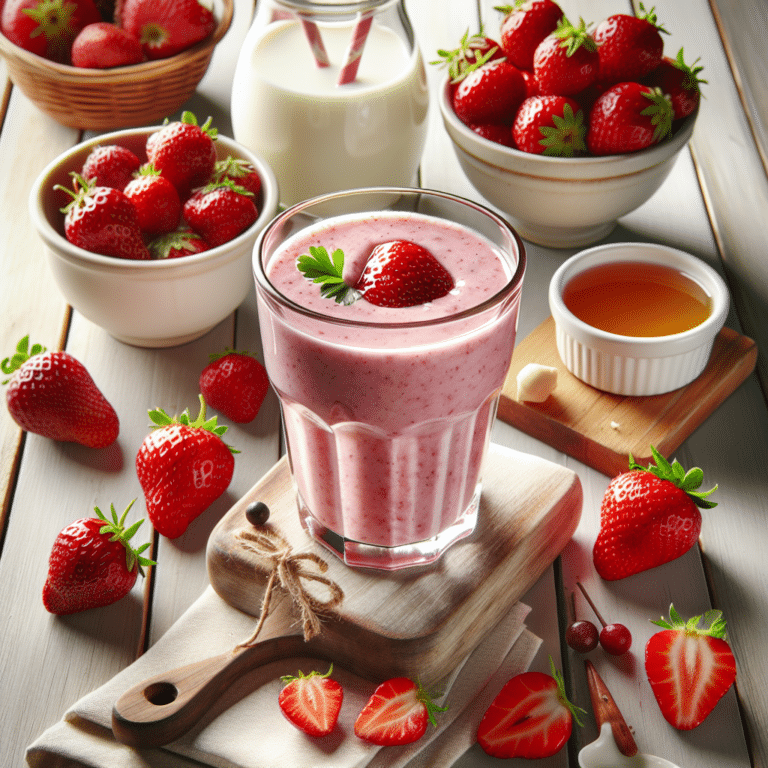 Sweet and Creamy Strawberry Smoothie for Kids