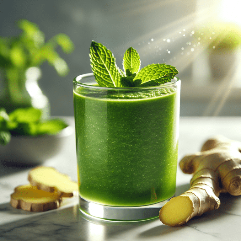 Green Smoothie with Ginger for Energy