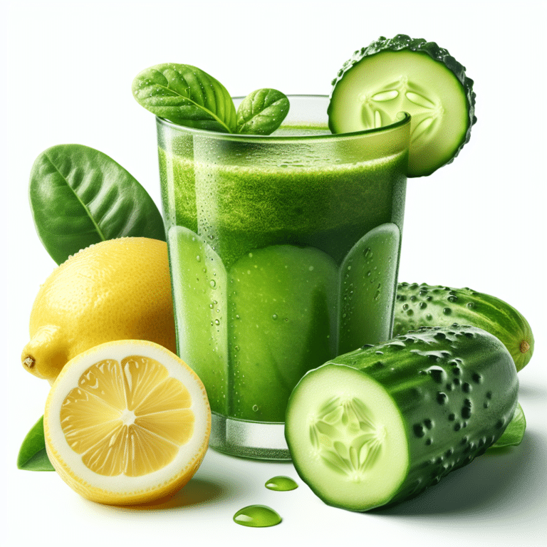 Green Smoothie with Lemon and Cucumber