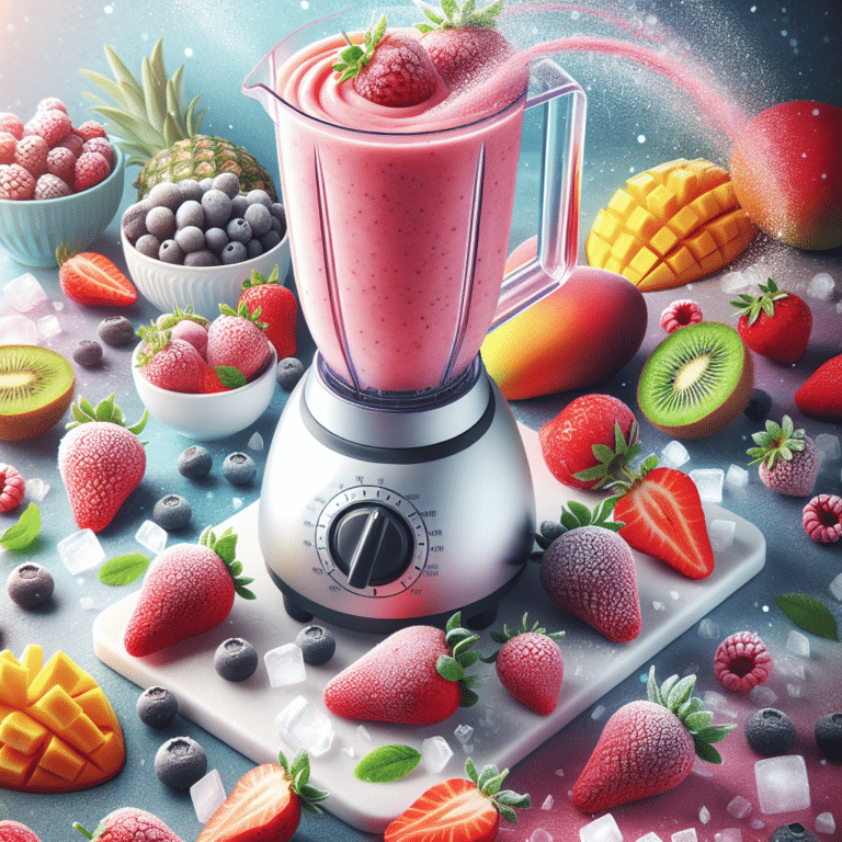 How to Make a Frozen Fruit Strawberry Smoothie in a Blender