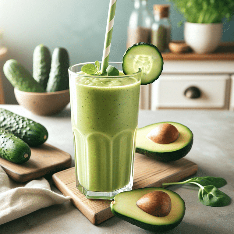 Avocado Cucumber Green Smoothie